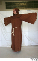  photos medieval monk in brown habit 1 Medieval clothing brown habit monk t poses whole body 0005.jpg